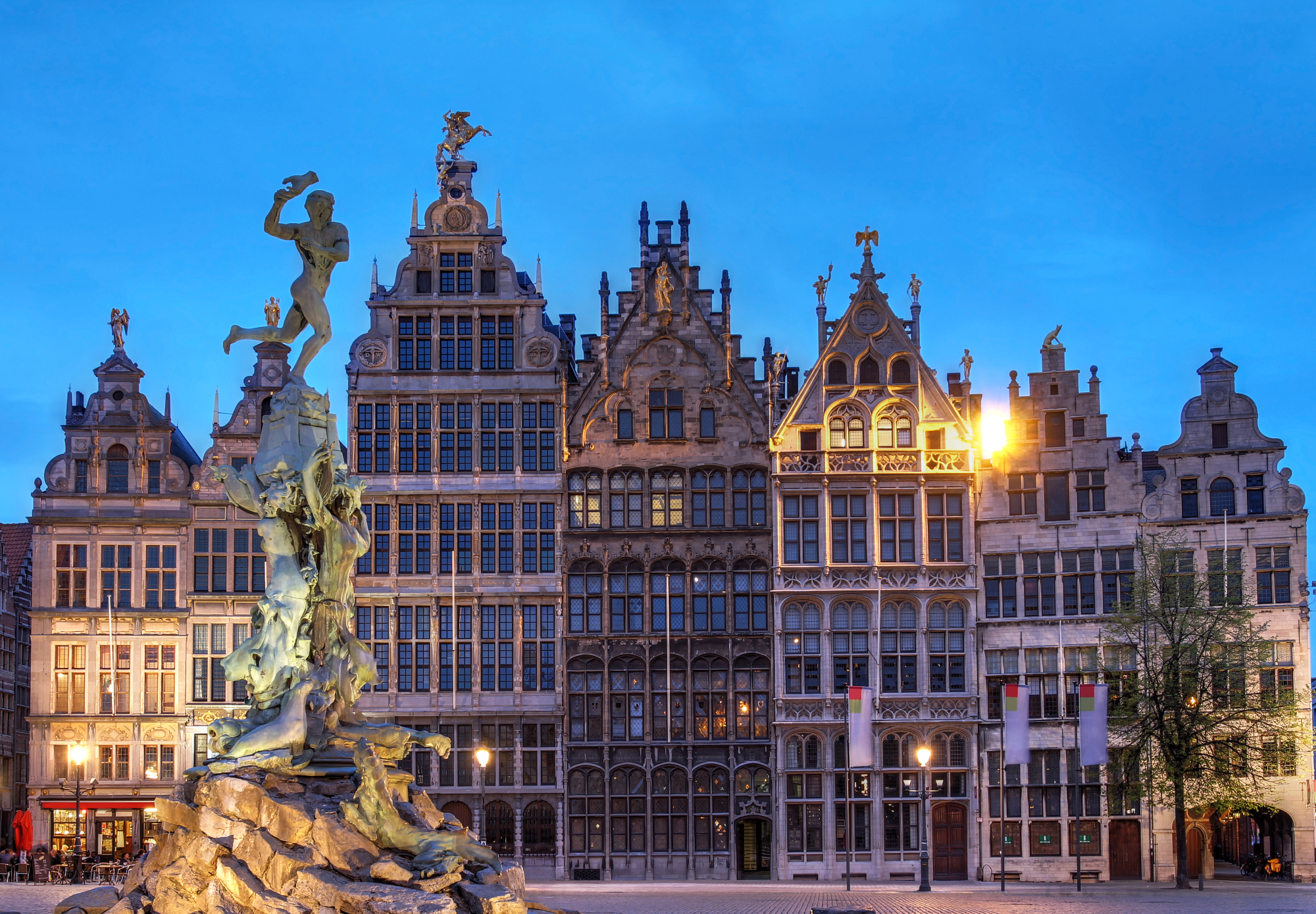 Grote Markt and the Brabo fountain in Antwerp