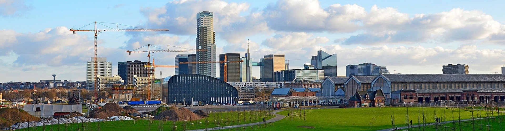 Brussels skyline and European district